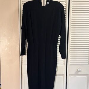 St. John for Neiman Marcus Black Long Sleeve Knit Dress Size 12